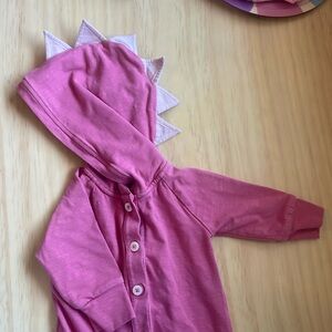 Kate Quinn Little Liam Pink Dino Jumpsuit 3-6 months